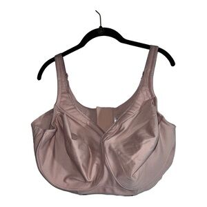 NWOT GLAMORISE Sport The Ultimate Full Figure Soft Cup Sports Bra 1006 Cafe 50DD